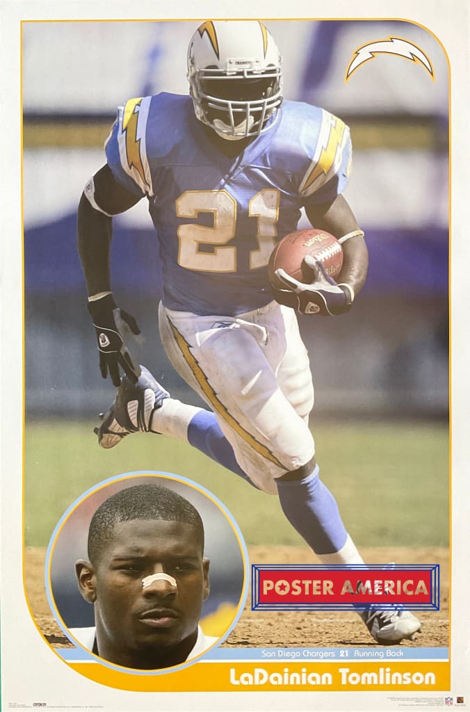 LaDainian Tomlinson San Diego Chargers Football Poster 22.5 x 34 –  PosterAmerica