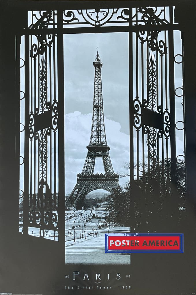 Paris The Eiffel Tower 1909 Scenic Photography Poster 24 x 36 