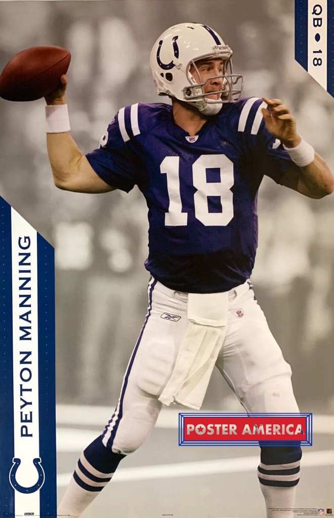 Peyton Manning Poster Indianapolis Colts Wall Art Printable 