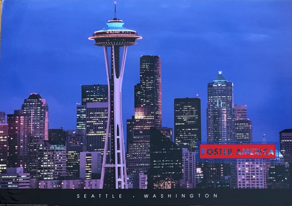 Poster X Seattle The PosterAmerica Space 24 Needle Vintage Washington Dow – 35 Seattle