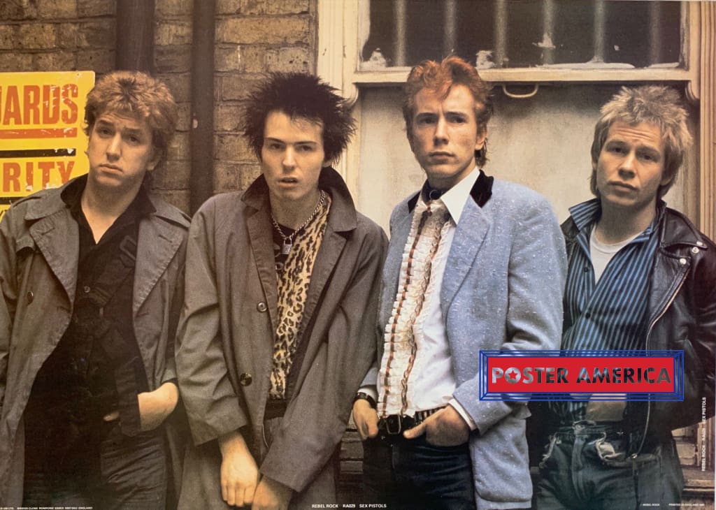 Sex Pistols Rebel Rock Rare 1985 UK Import Vintage Poster 24 x 33 