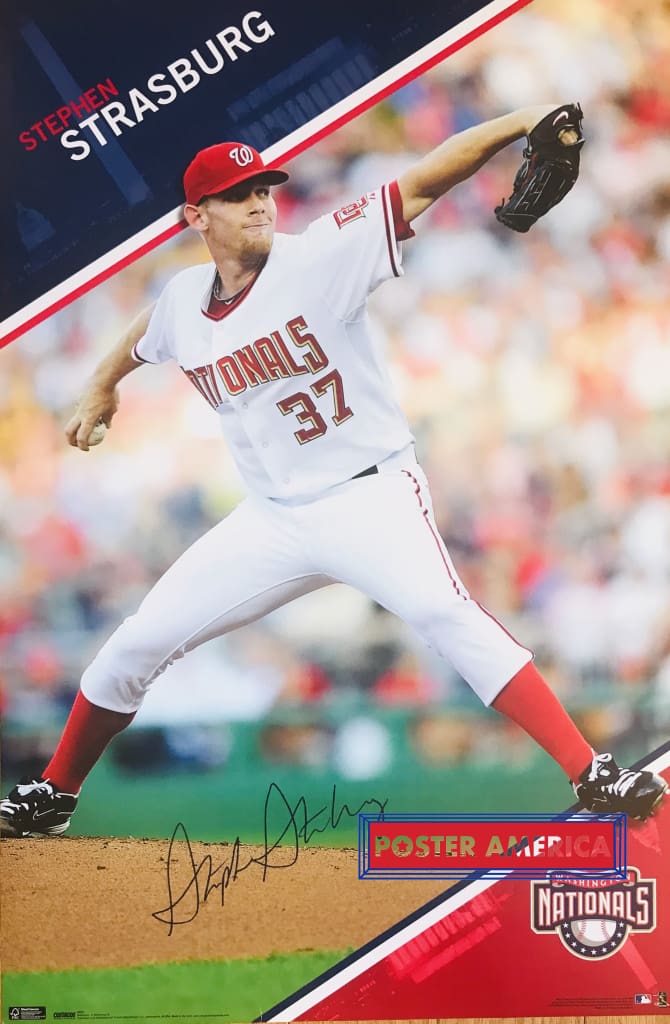 Stephen Strasburg Pitcher Washington Nationals Baseball Poster 2009 22 –  PosterAmerica