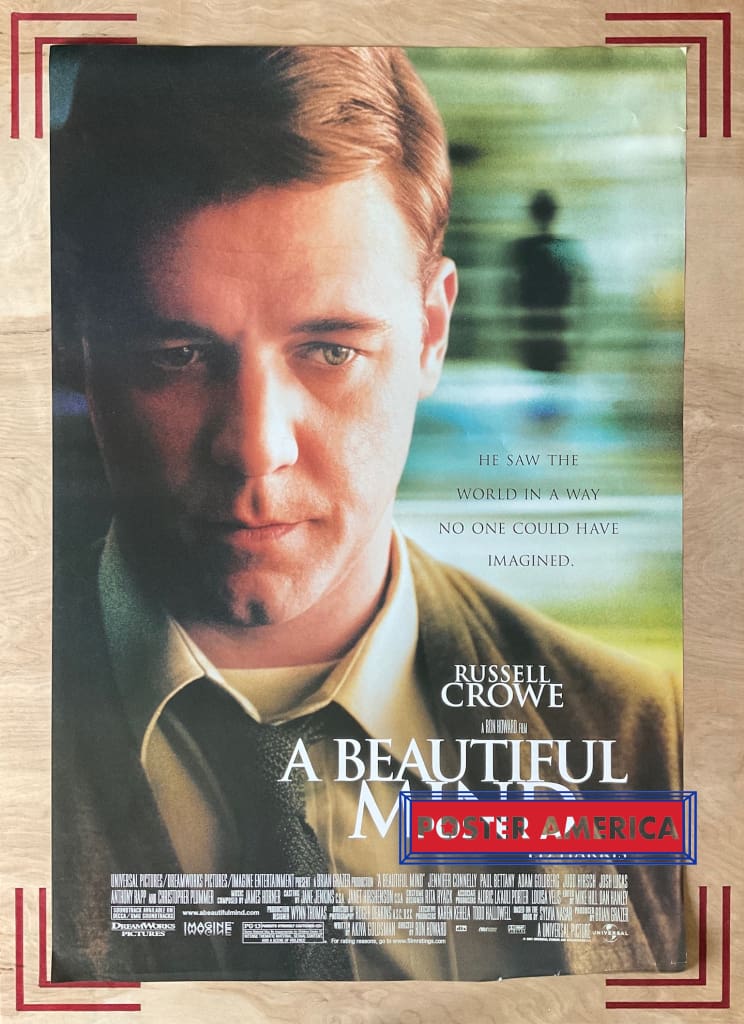 Load image into Gallery viewer, A Beautiful Mind Starring Russell Crowe Original One Sheet Poster 27 X 39.5
