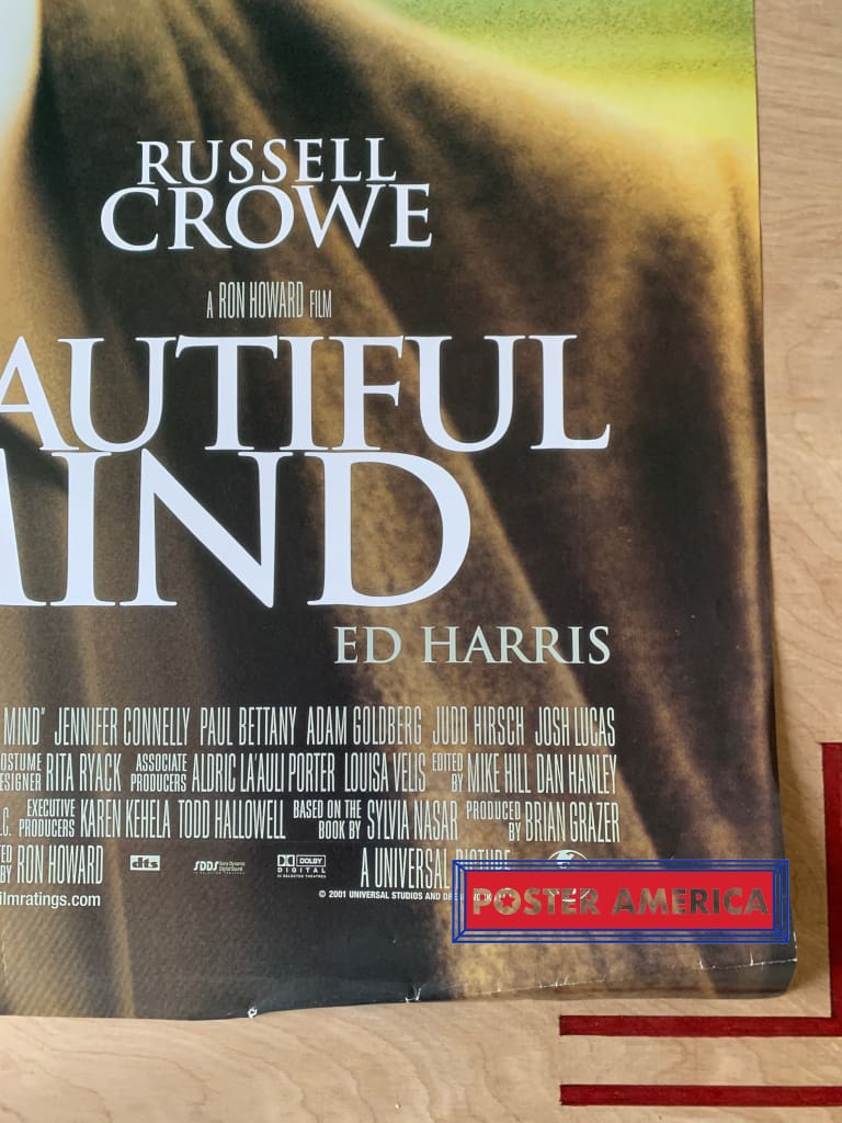 Load image into Gallery viewer, A Beautiful Mind Starring Russell Crowe Original One Sheet Poster 27 X 39.5
