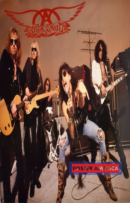 Aerosmith Live Stock Double Sided Album Original Promo 1993 Vintage Poster 23 X 35