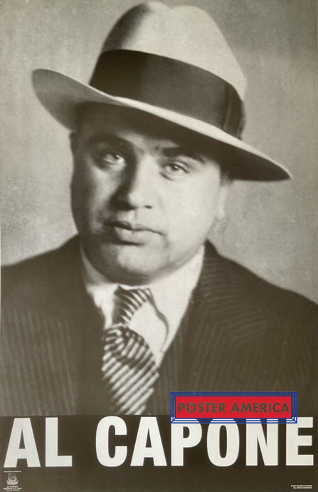 Al Capone Closeup Shot Black & White Vintage 2004 Poster 22 X 34 The Man Himself Capone!