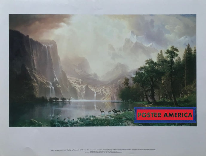 Albert Bierstadt Among The Sierra Nevada 1868 Vintage Art Poster Print 19 X 25