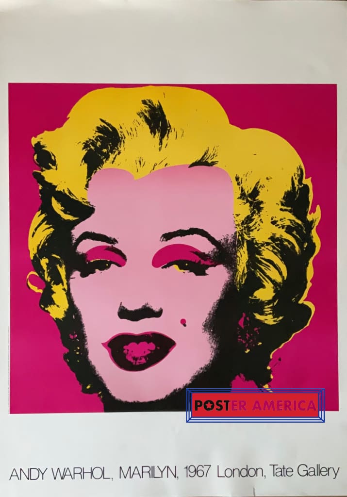 Load image into Gallery viewer, Andy Warhol Marilyn Monroe London Tate Gallery Vintage 1987 Poster 24 X 34
