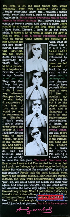 Andy Warhol Pop Art Is For Everyone Slim Print 12 X 36