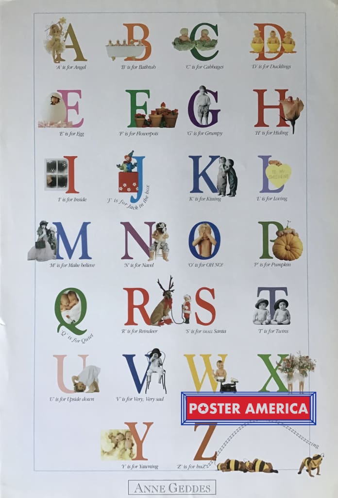 Anne Geddes Alphabet Poster with Baby Pictures 24 x 36 – PosterAmerica