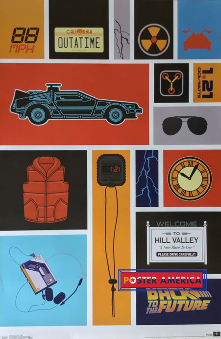 Back To The Future Grid Art Poster 22.5 X 34 Posters Prints & Visual Artwork