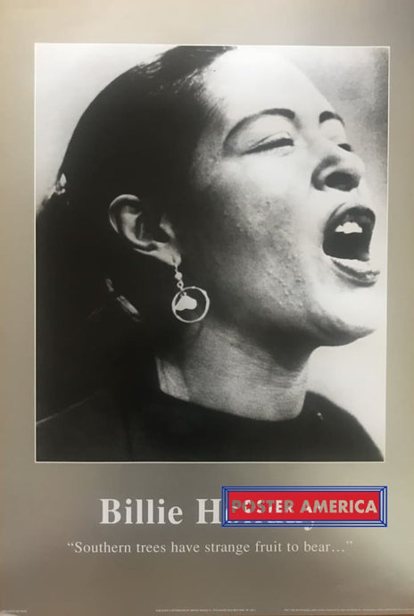 Billie Holiday Vintage 1999 Poster 23.5 X 34 Southern Trees Have Strange Fruit To Bear