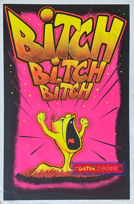 Bitch 1973 Black Light Poster 23 X 35 Posters Prints & Visual Artwork