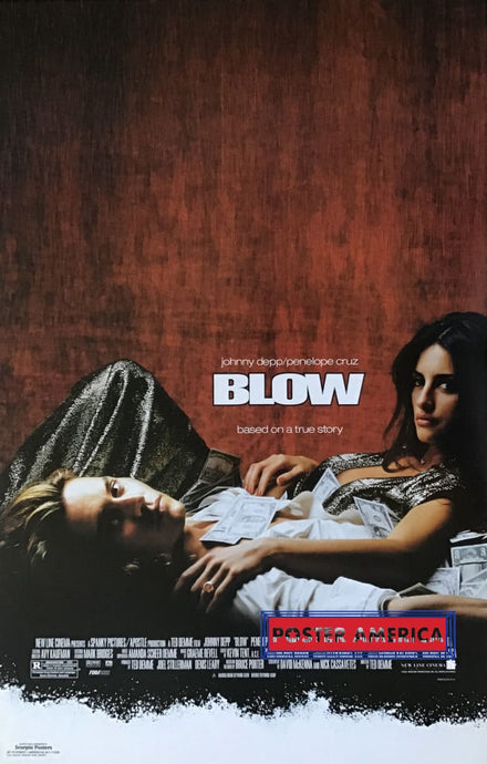 Blow Starring Johnny Depp And Penelope Cruz Reproduction Promotional Movie Poster 22 X 34.5