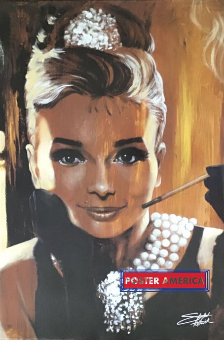 Breakfast At Tiffanys Audrey Hepburn Artwork Poster 24 X 36