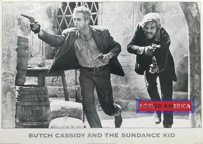 Butch Cassidy And The Sundance Kid Vintage Uk Import Movie Poster 24 X 34