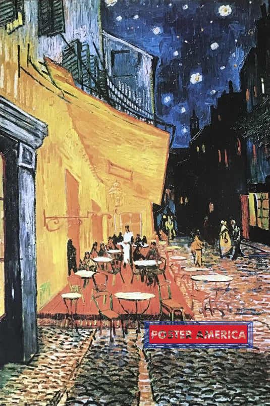 Cafe Terrace By Vincent Van Gogh Art Reproduction Poster 24 X 36