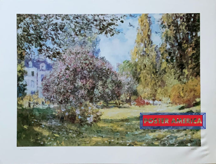 Claude Monet Leparc Monceau Paris Fine Art Print 21.5 X 28.5 Vintage Fine Art Print