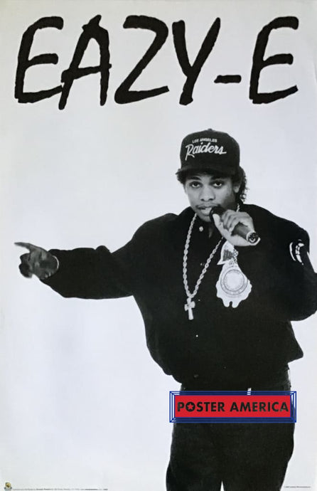 Eazy-E Nwa Rapper Black And White Poster 22.5 X 34.5