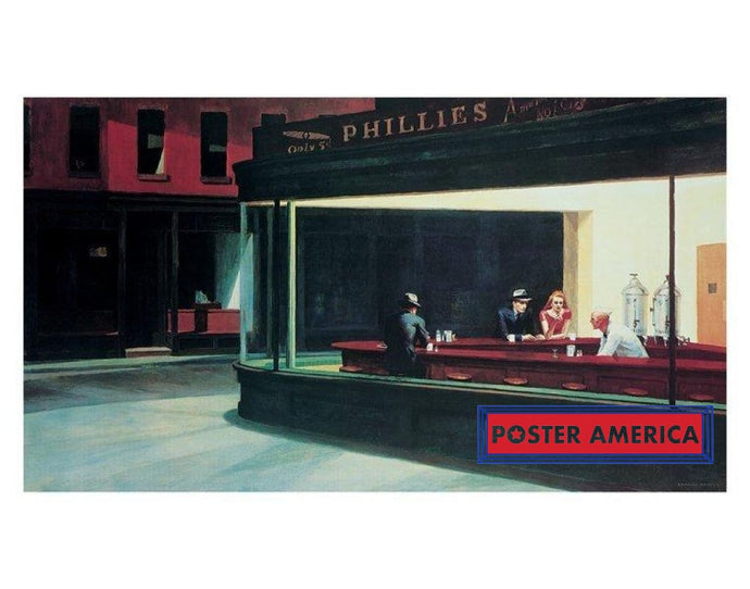 Edward Hopper Nighthawks Poster 22 X 28