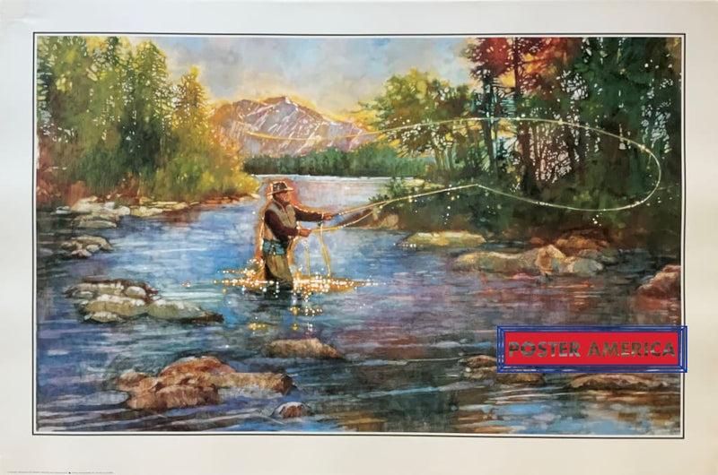 Load image into Gallery viewer, Fly Fishing By Paul Birling Vintage 1999 Fine Art Print 24 X 36 Vintage Poster
