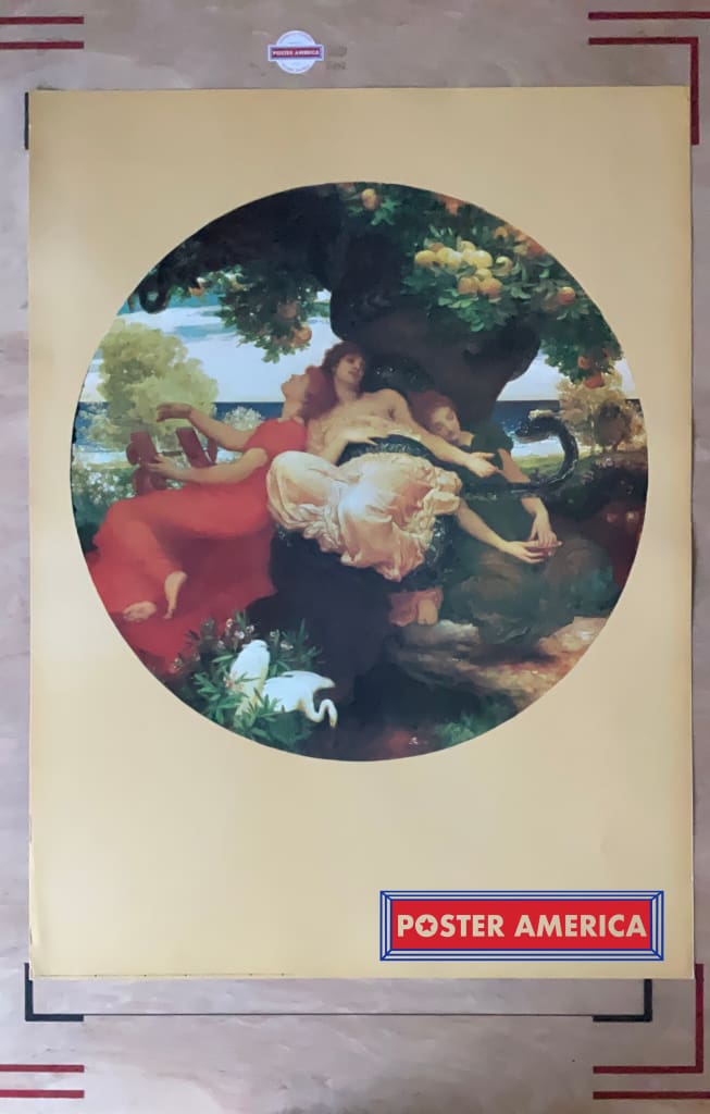 Load image into Gallery viewer, Frederic Lord Leighton The Garden Of Hesperides Vintage 1973 Print 26 X 35 Vintage Poster
