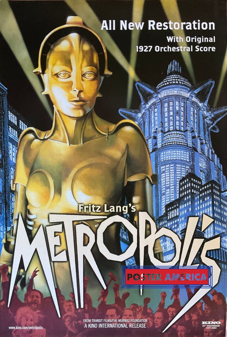 Fritz Langs Metroplolis Vintage 2002 One-Sheet Movie Poster 27 X 40