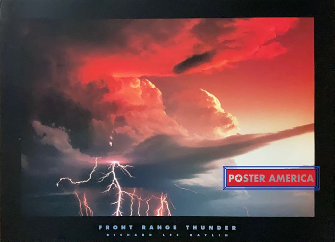 Front Range Thunder By Richard Lee Kaylin Vintage Scenic Poster 23.5 X 32 Vintage Poster