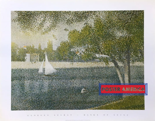 Georges Seurat Banks Of Seine Art Print 22 X 28 Posters Prints & Visual Artwork