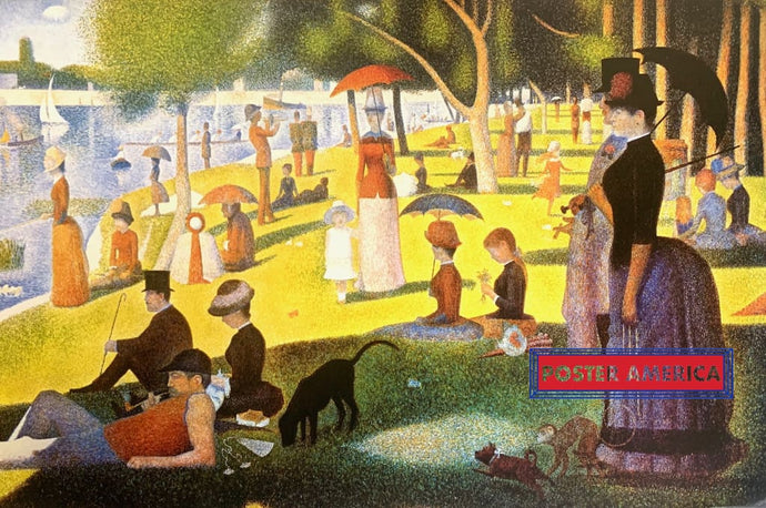 Georges Seurat Sunday On La Grande Tatte Art Reproduction Poster 24 X 36