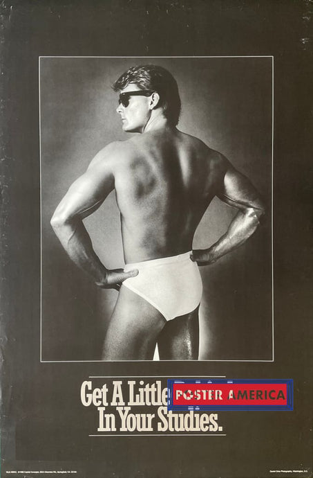 Get A Little Behind In Your Studies Vintage Male Modeling Poster 23 X 35