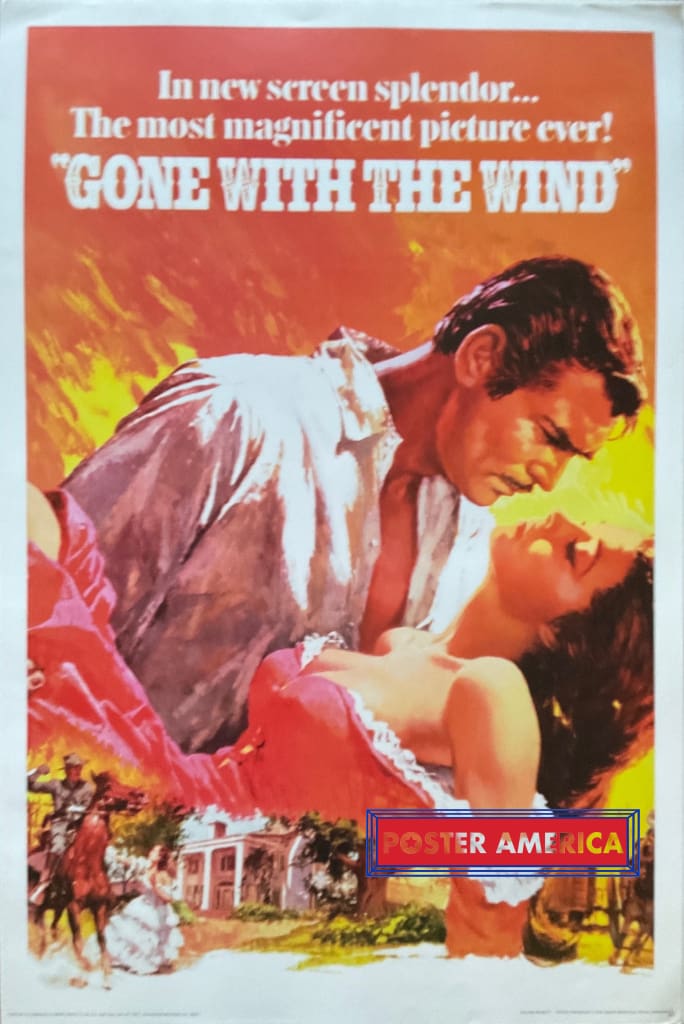 Load image into Gallery viewer, Gone With The Wind Starring Clark Gable &amp; Vivien Leigh 24 X 36 Movie Poster
