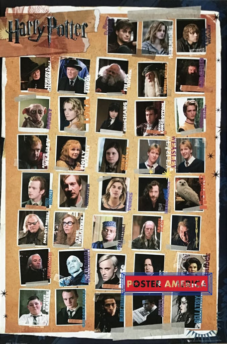 Harry Potter Main Characters Names Headshots Poster 24 X 36