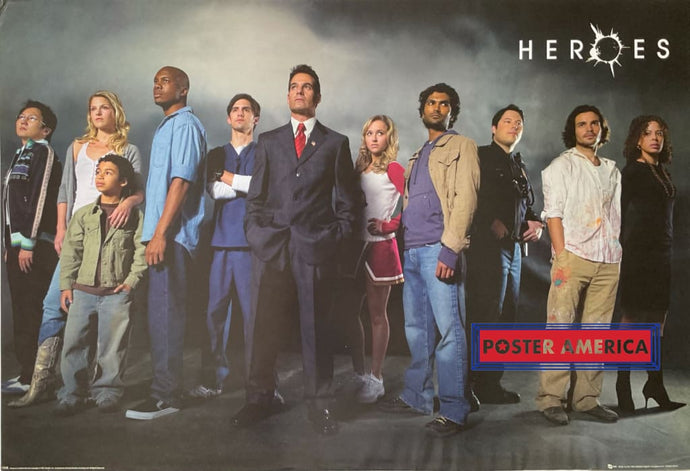 Heroes Tv Sitcom Cast Shot Poster 24 X 35 The Hit Sitcom Heroes!