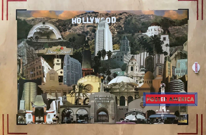 Hollywood Scenic Collage Poster 24 X 36