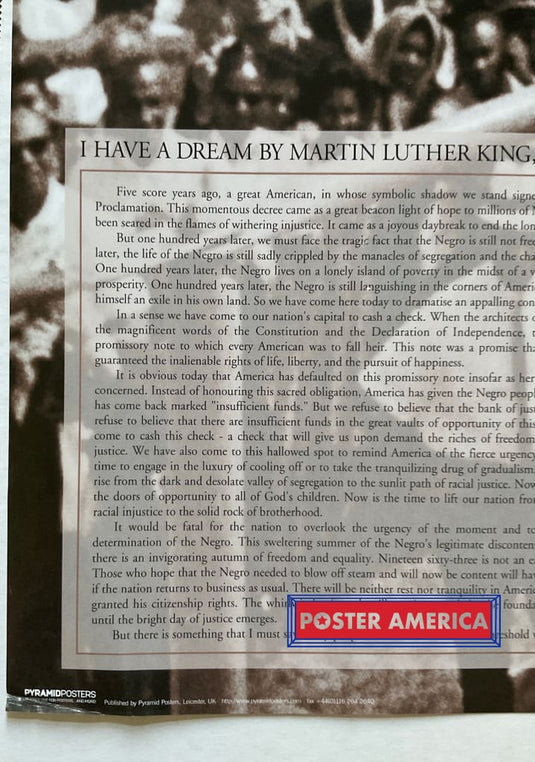 I Have A Dream Speech By Martin Luther King Jr. Vintage 2000 24 X 36 Poster Vintage Poster