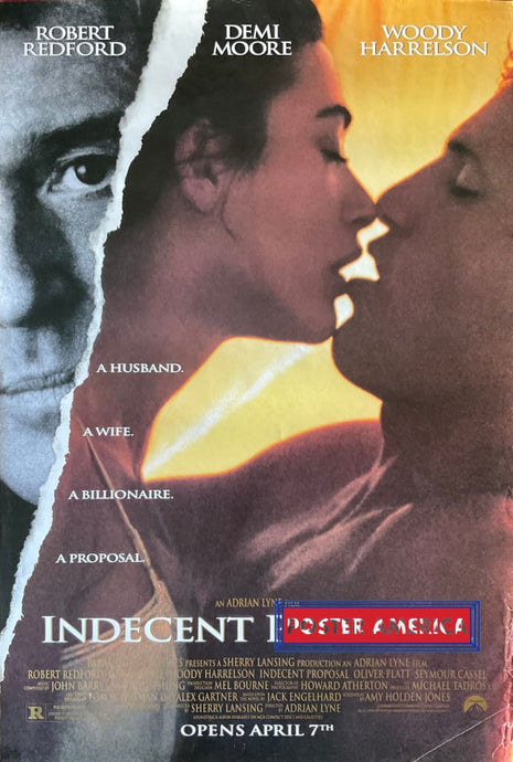 Indecent Proposal Vintage 1993 One-Sheet Movie Poster 27 X 40