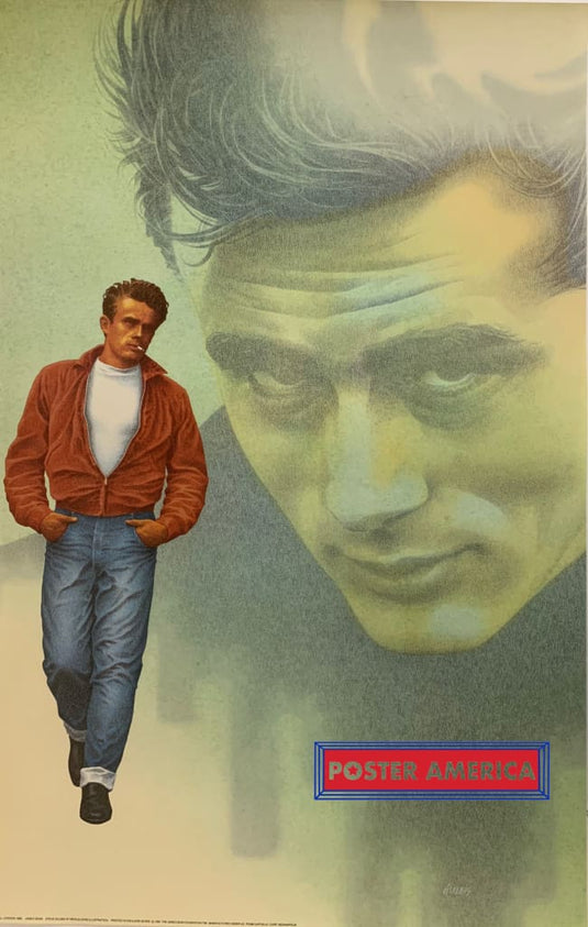 James Dean Illustration By Steve Gulbis Meikle John Poster 23.5 X 35 Vintage Poster