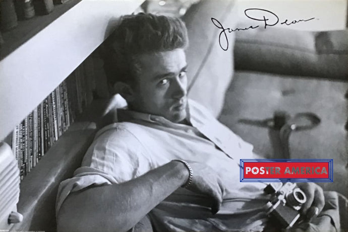 James Dean Holding A Camera Vintage Poster 24 X 36