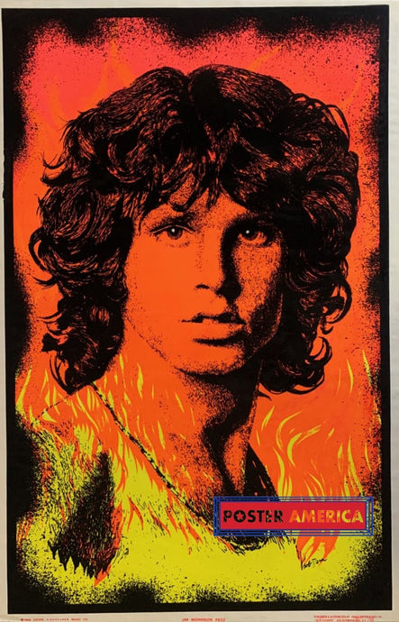 Jim Morrison Rare 1999 Vintage Blacklight Poster 22.5 X 34.5 Vintage Poster