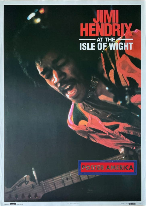 Jimi Hendrix At The Isle Of Wight Vintage 1990 Poster 25 X 35 Vintage Poster