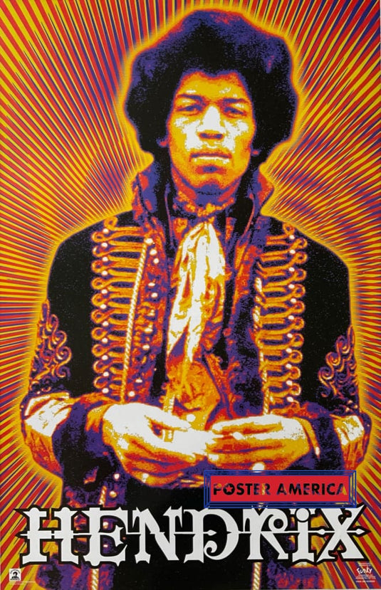 Jimi Hendrix Authentic Vintage 2002 Poster 22.5 X 34.5