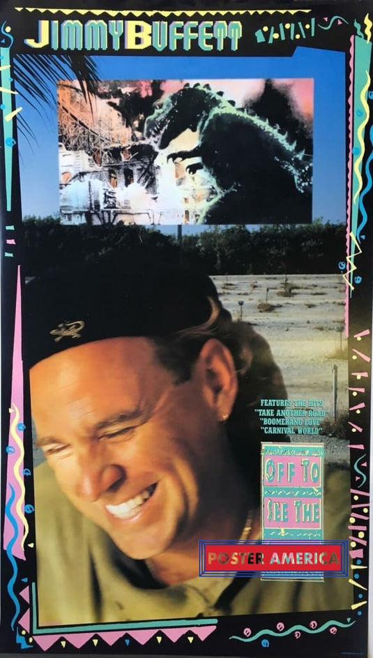 Jimmy Buffett Off To See The Lizard Original 1989 Album Promo Poster 17.5 X 30.5 Posters Prints &