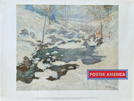 John Henry Twachtman Icebound Vintage Art Print 19 X 25 Posters Prints & Visual Artwork