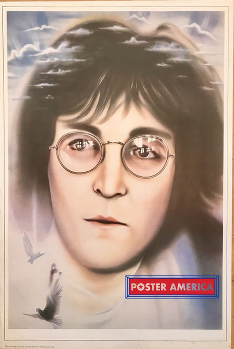 John Lennon The Beatles Illustration Vintage 1983 Uk Import Poster 23.5 X 35