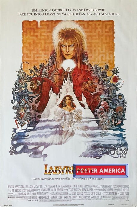 Labyrinth David Bowie Movie Promo Reproduction Poster 24 X 36 Posters Prints & Visual Artwork