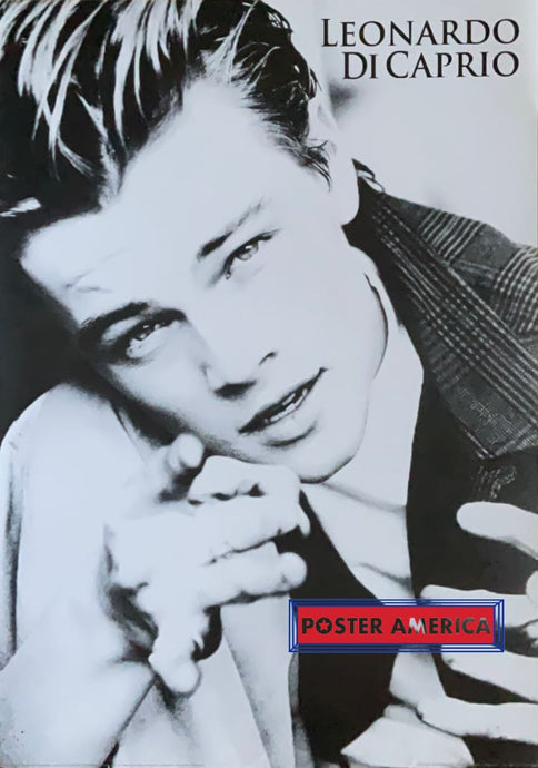 Leonardo Dicaprio Black & White Portrait Shot Vintage Poster 23.5 X 33 Vintage Poster