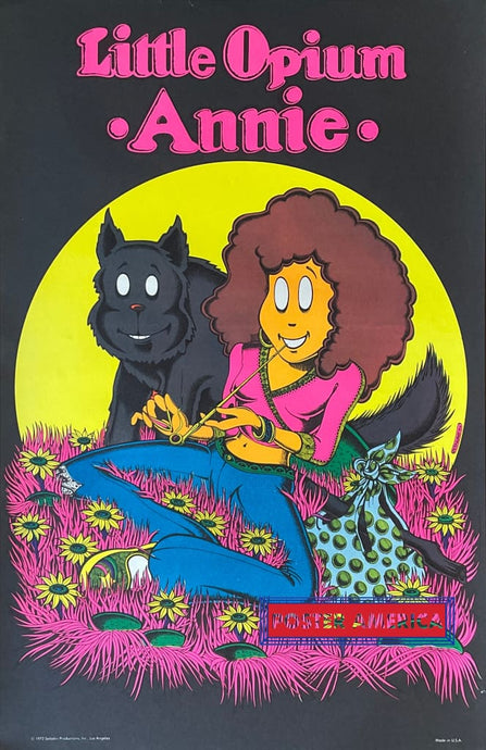 Little Opium Annie 1972 Original Black Light Poster 22.5 X 35 Posters Prints & Visual Artwork