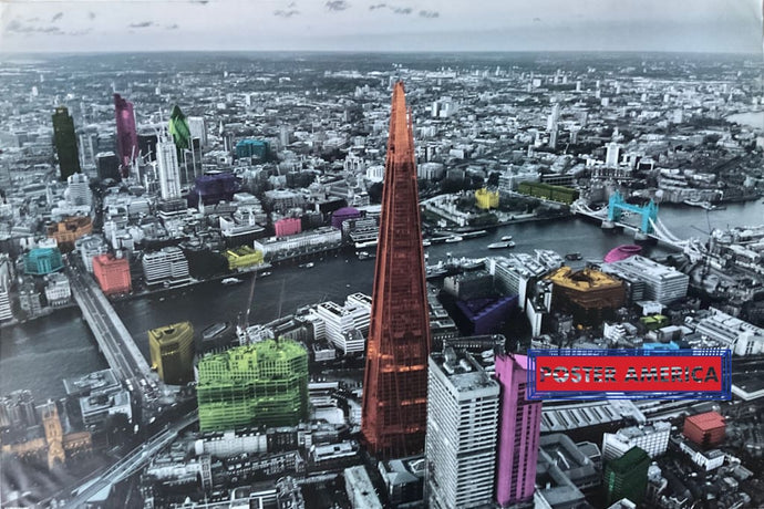 London England Colorful Skyline 2012 24 X 35.5 Poster