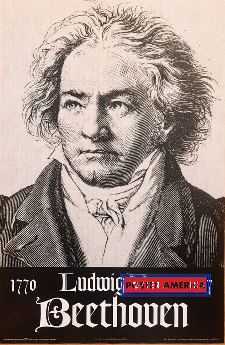 Ludwig Van Beethoven 1770-1827 Vintage 1995 Poster 23 X 35